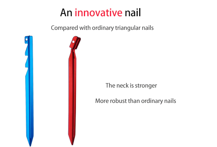 Cheap Goat Tents 20pcs Metal Outdoor Tent Camping Rope  Nails Tent Accessories Equipment  Aluminum Alloy Tent Pegs Tent Nail 18cm Tent Accessories 